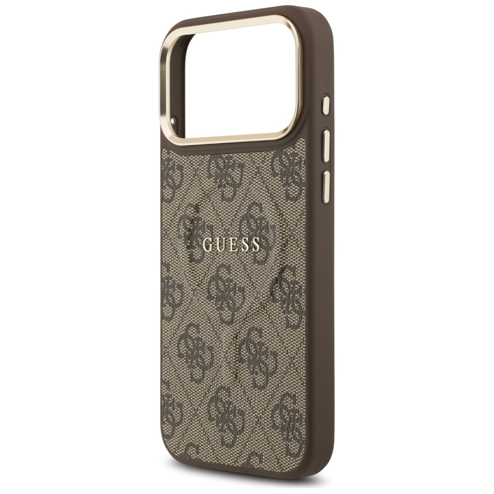 Husa pentru iPhone 17 Pro - Guess Hardcase 4G Classic MagSafe (GUHMP17LP4MSEGCW) - Brown