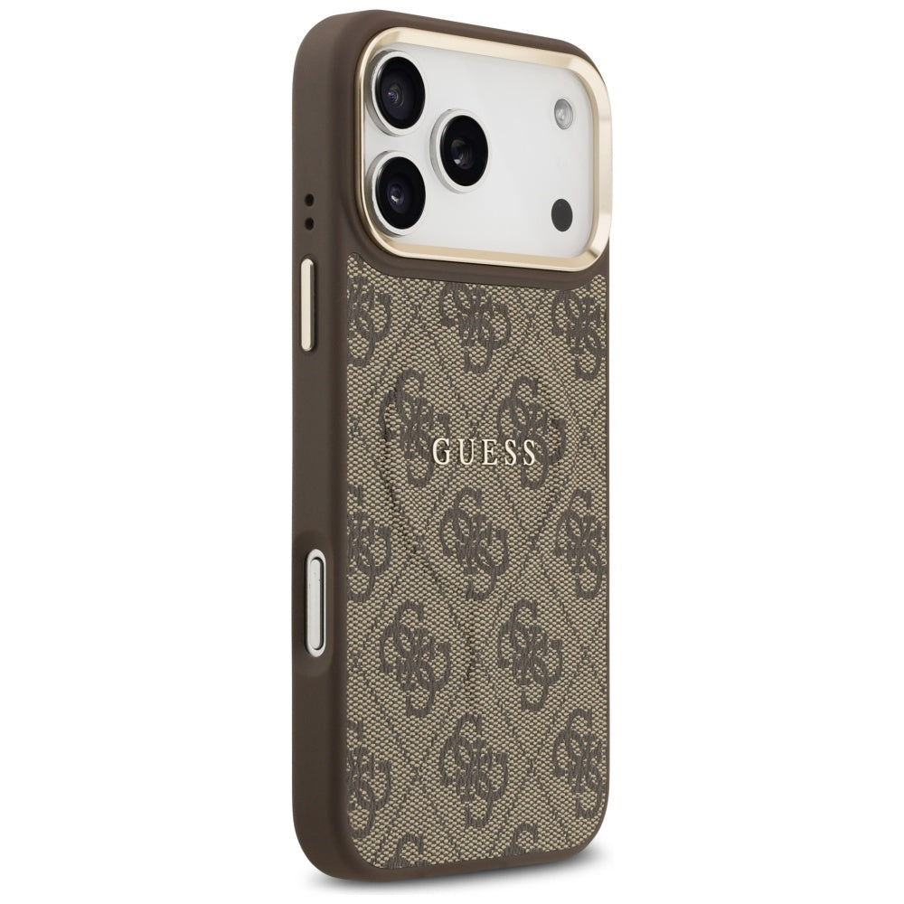 Husa pentru iPhone 17 Pro - Guess Hardcase 4G Classic MagSafe (GUHMP17LP4MSEGCW) - Brown