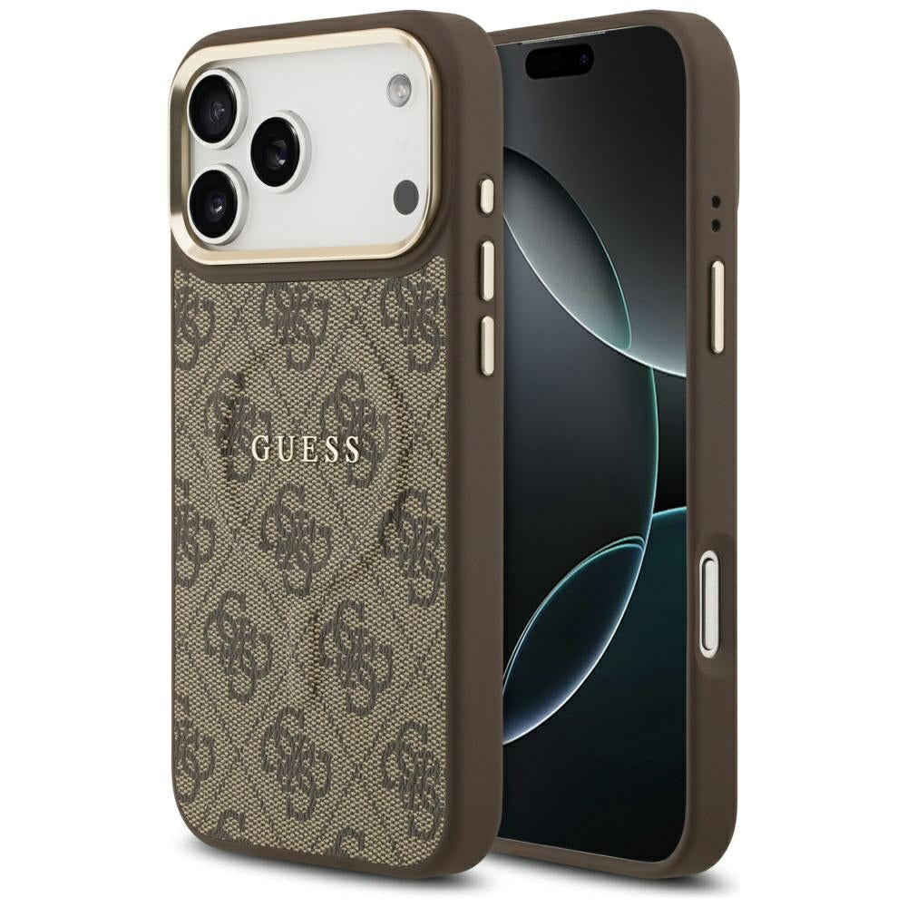 Husa pentru iPhone 17 Pro - Guess Hardcase 4G Classic MagSafe (GUHMP17LP4MSEGCW) - Brown