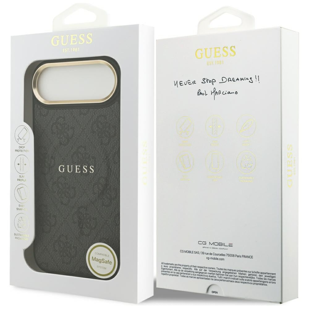 Husa pentru iPhone 17 Air - Guess Hardcase 4G Classic MagSafe (GUHMP17MP4MSEGCK) - Black