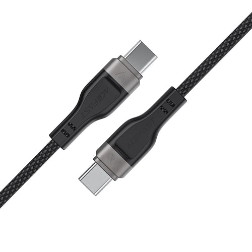 Acefast - Data Cable (C11-03) - Magnetic Winding, Fast Charging, Type-C to Type-C, 60W, 3A, Adjustable Lenght, 1.2m - Bl