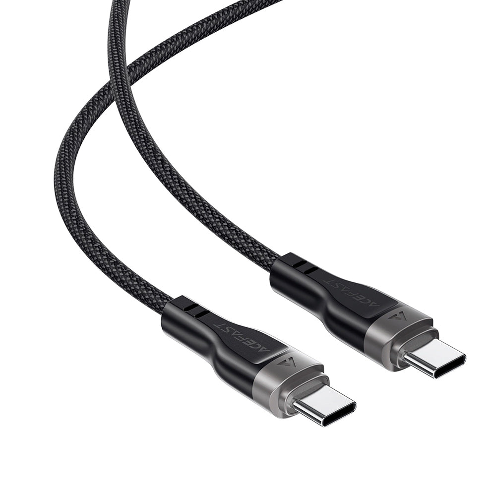 Acefast - Data Cable (C11-03) - Magnetic Winding, Fast Charging, Type-C to Type-C, 60W, 3A, Adjustable Lenght, 1.2m - Bl