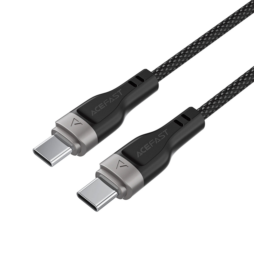 Acefast - Data Cable (C11-03) - Magnetic Winding, Fast Charging, Type-C to Type-C, 60W, 3A, Adjustable Lenght, 1.2m - Bl