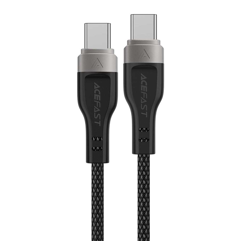 Acefast - Data Cable (C11-03) - Magnetic Winding, Fast Charging, Type-C to Type-C, 60W, 3A, Adjustable Lenght, 1.2m - Bl