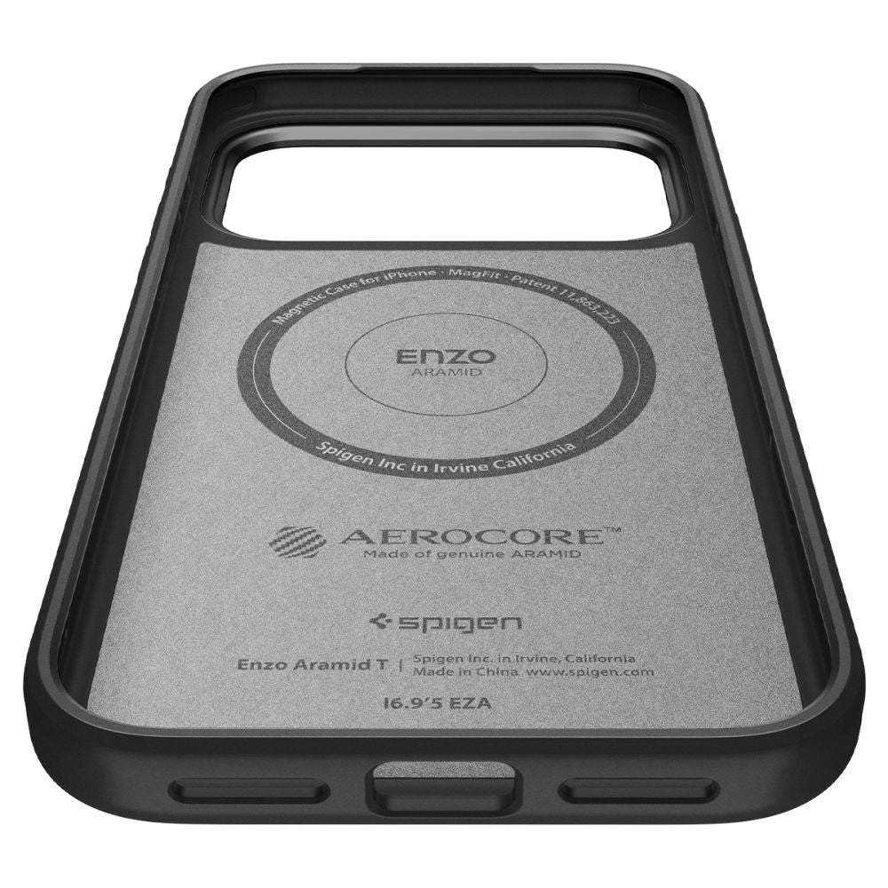 Spigen - Enzo Aramid "T" MagSafe (ACS09906) - iPhone 17 Pro Max - Black