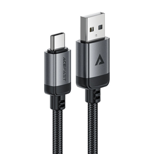 Acefast - Data Cable (C20-04) - USB to Type-C, 3A, Fast Charging, Bend-Resistant, Nylon Braid, 1.2m - Black