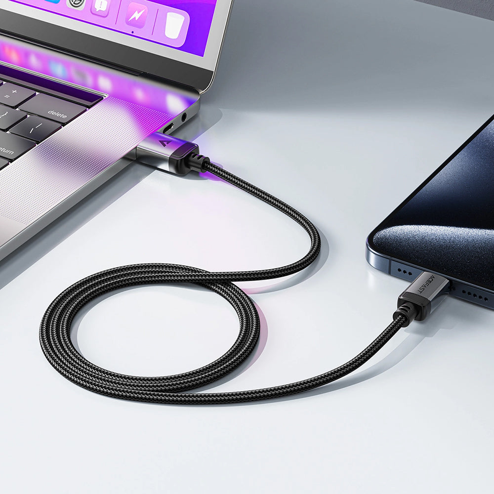 Acefast - Data Cable (C20-04) - USB to Type-C, 3A, Fast Charging, Bend-Resistant, Nylon Braid, 1.2m - Black