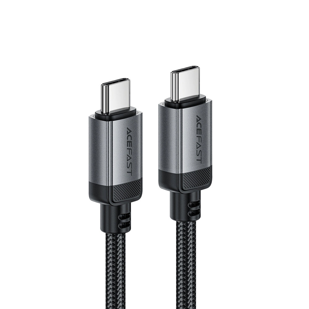 Acefast - Data Cable (C20-03) - USB-C to Type-C, 60W, 3A, Fast Charging, Bend-Resistant, Nylon Braid, 1.2m - Black