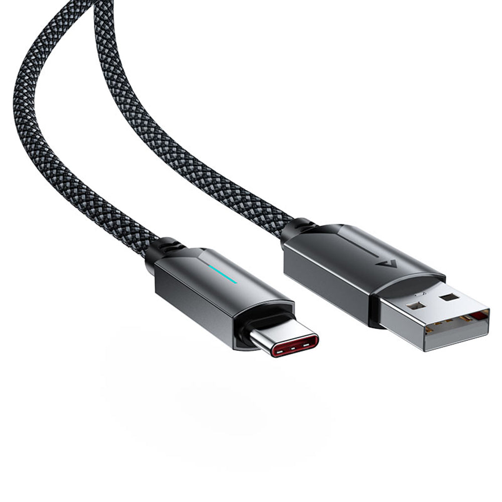 Acefast - Data Cable (C19-04) - USB to Type-C, Fast Charging, 3A, Bend-Resistant, Nylon Braid, 1.2m - Black