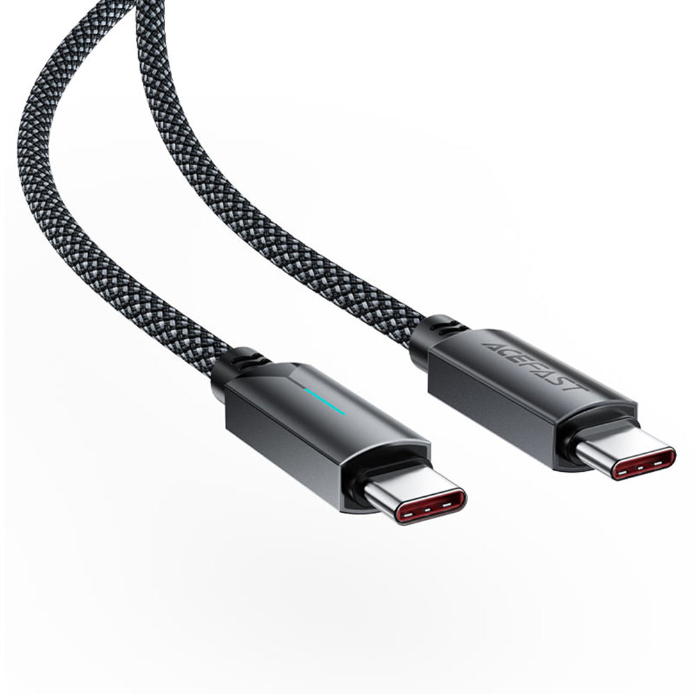 Acefast - Data Cable (C19-03) - Type-C to Type-C, Fast Charging, 60W, 3A, Bend-Resistant, Nylon Braid, 1.2m - Black