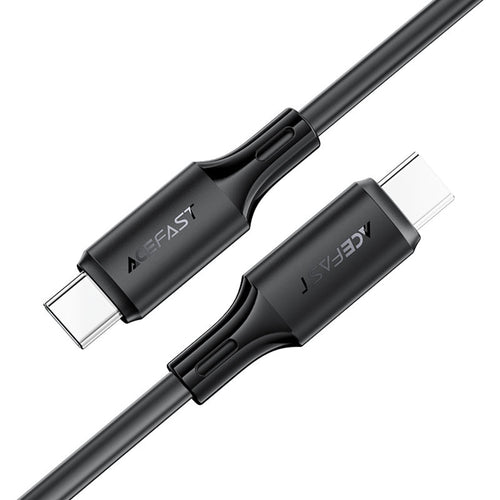 Acefast - Data Cable (C17-03) - Type-C to Type-C, Fast Charging, 60W, 3A, Bend-Resistant, Soft Silicone, 1.2m - Black