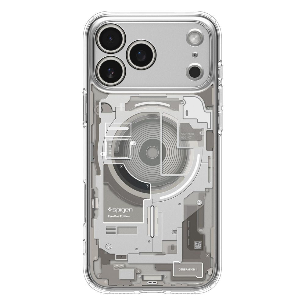 Spigen Husa de protectie Spigen Ultra Hybrid Zero One MagSafe (ACS10352) compatibil cu iPhone 17 Pro, Titanium Natural –