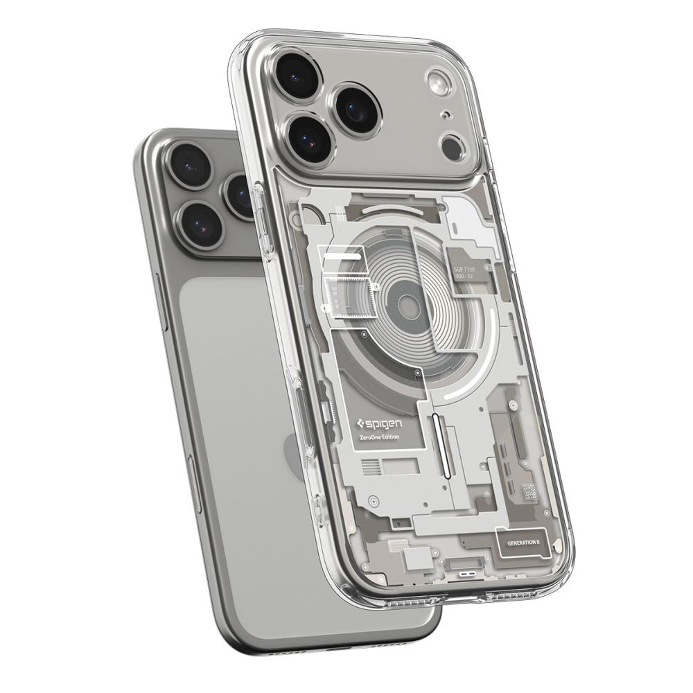 Spigen Husa de protectie Spigen Ultra Hybrid Zero One MagSafe (ACS10352) compatibil cu iPhone 17 Pro, Titanium Natural –