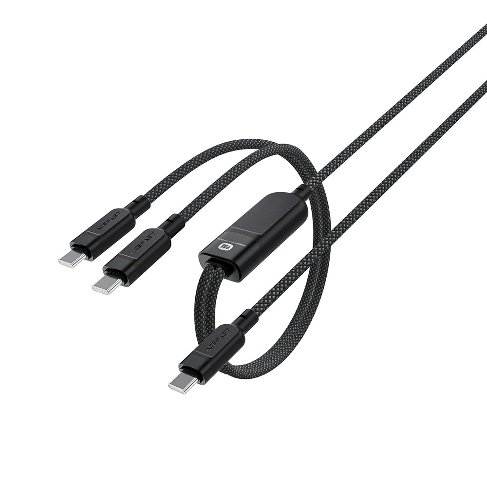 Acefast - Data Cable (C5-11) - Fast Charging, USB-C to 2x Type-C, 2in1, 100W, 20V/5A, 480Mb/s, 1.2m - Black