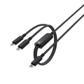 Acefast - Data Cable (C5-11) - Fast Charging, USB-C to 2x Type-C, 2in1, 100W, 20V/5A, 480Mb/s, 1.2m - Black