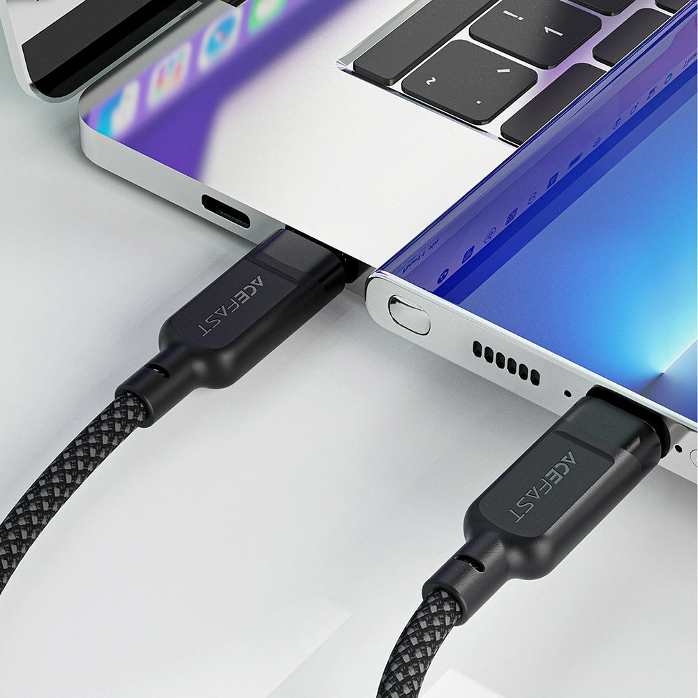 Acefast - Data Cable (C5-11) - Fast Charging, USB-C to 2x Type-C, 2in1, 100W, 20V/5A, 480Mb/s, 1.2m - Black