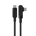 Acefast - Data Cable (C5-03) - Fast Charging, Type-C to Type-C, 100W, 5A, Right Angle Design, Nylon Braid, 2m - Black