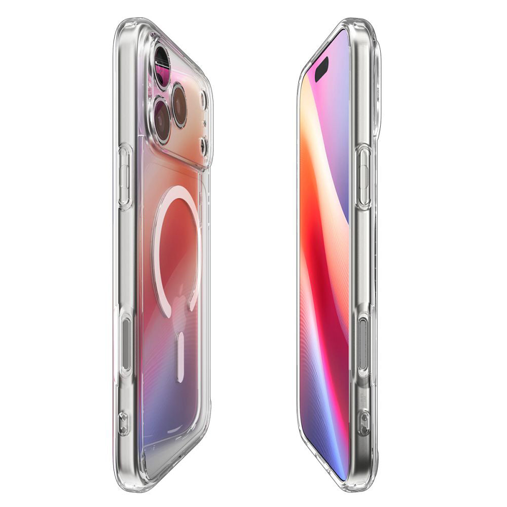 Spigen Husa de protectie Spigen Ultra Hybrid MagSafe (ACS10346) compatibil cu iPhone 17 Pro, Transparent /White – imagin