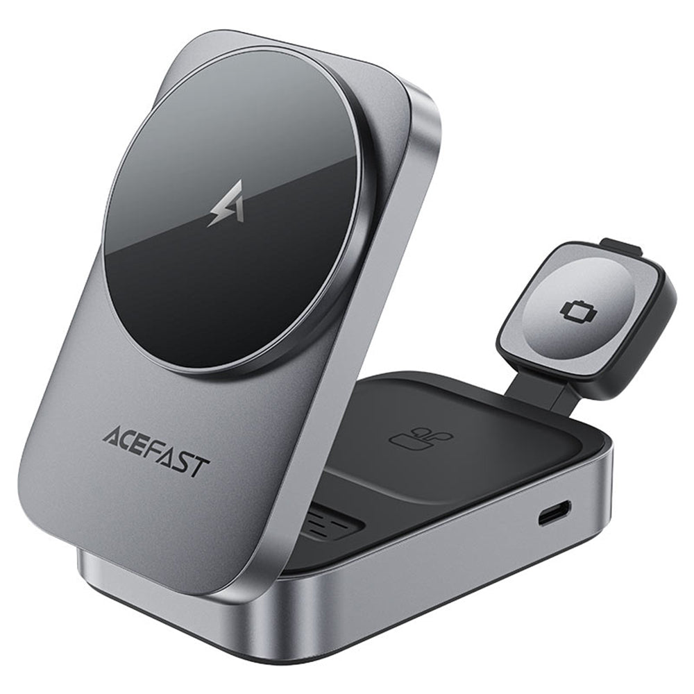 Acefast Incarcator Acefast Charging Station 3in1 (E22), for Phone, Earbuds, Apple Watch, 22.5W, 2.5A, Foldable, Metal Gr