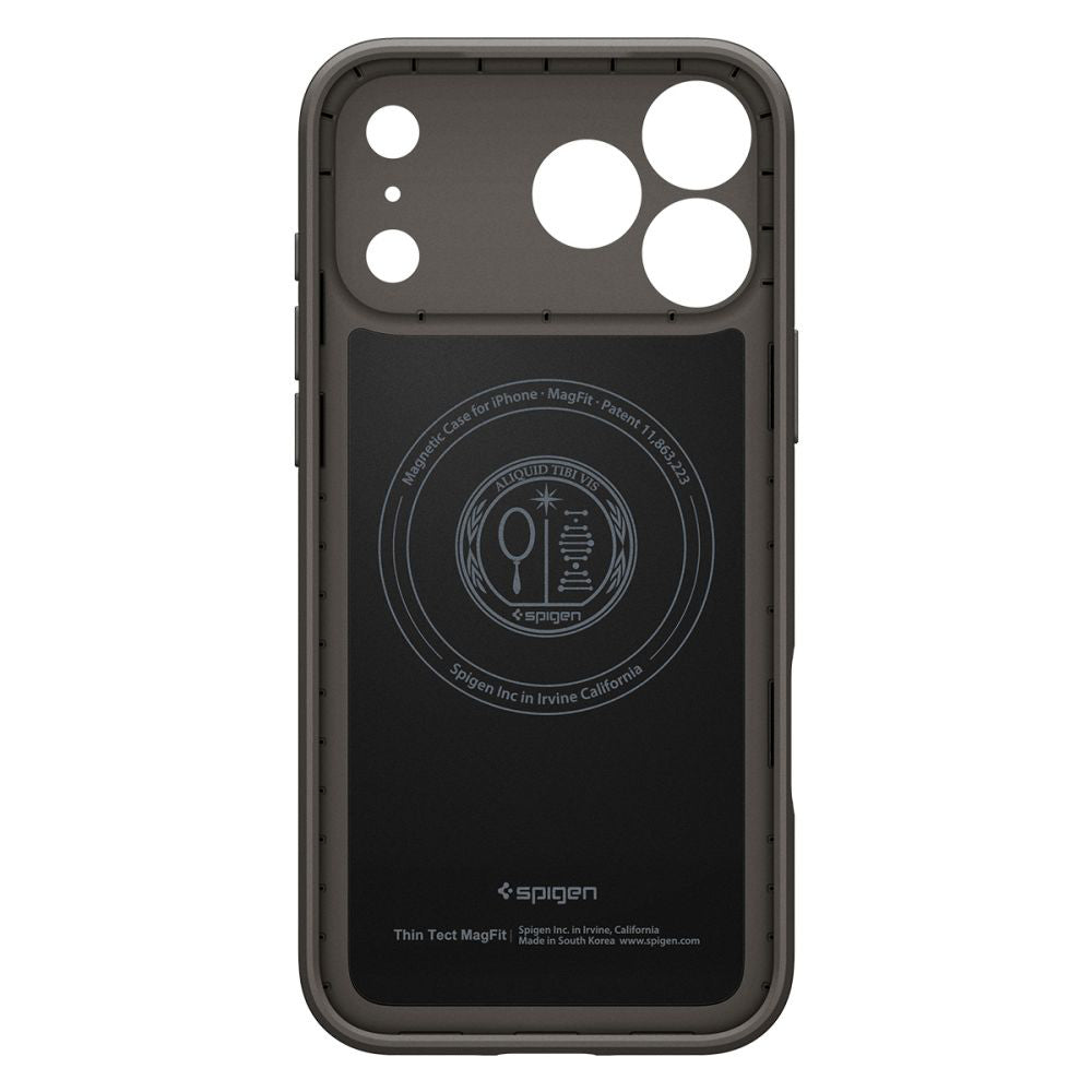Spigen Husa de protectie Spigen Thin Fit MagSafe (ACS10341) compatibil cu iPhone 17 Pro, Gunmetal – imagine 4