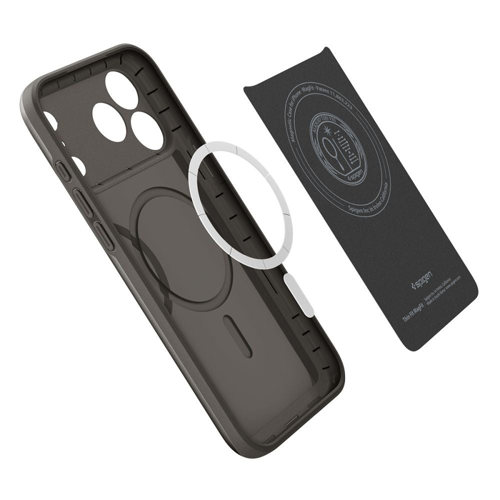 Spigen Husa de protectie Spigen Thin Fit MagSafe (ACS10341) compatibil cu iPhone 17 Pro, Gunmetal – imagine 6