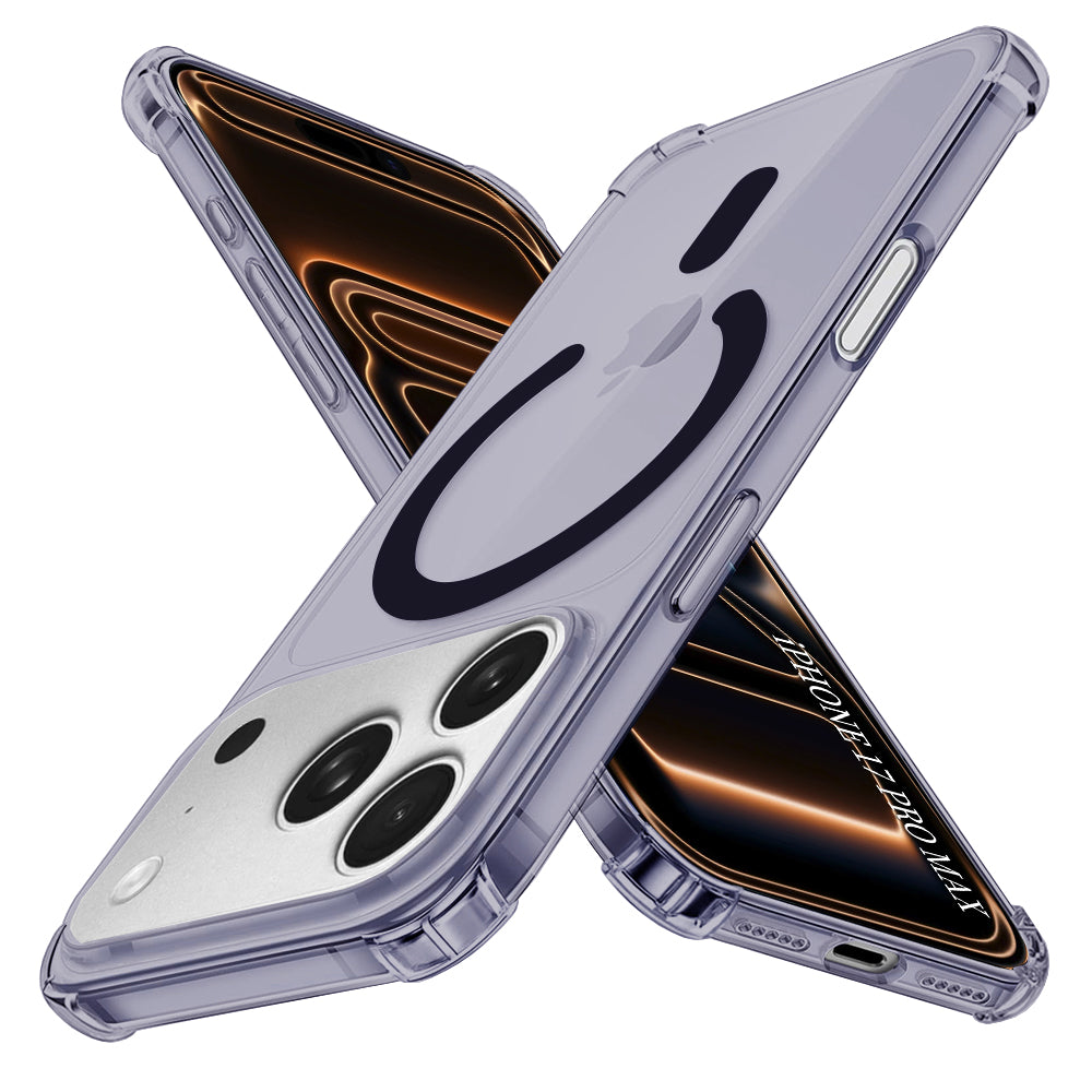 Techsuit - Shockproof Clear Silicone MagSafe - iPhone 17 Pro Max - Smoke Black