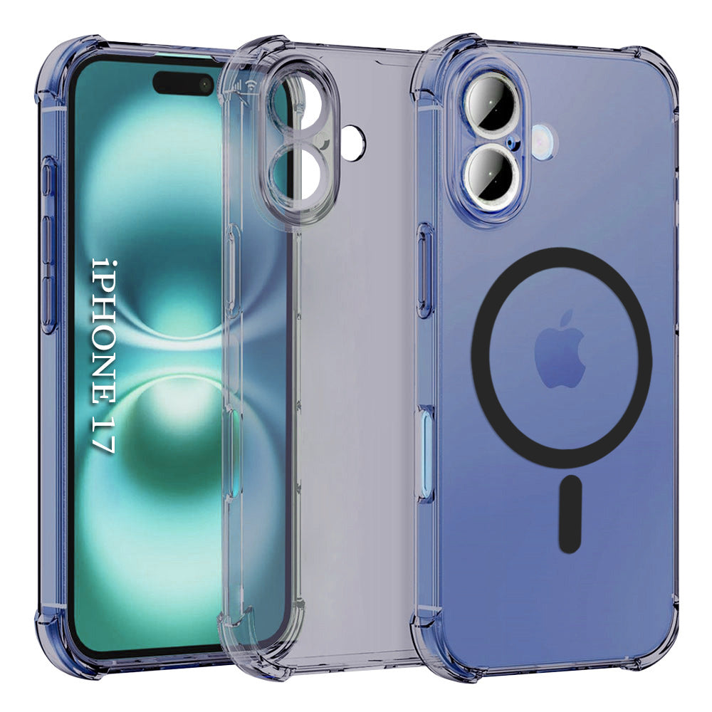 TechSuit Husa de protectie Techsuit Shockproof Clear Silicone MagSafe compatibil cu iPhone 17, Negru Fumuriu