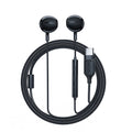 Acefast - Wired Earphones (L2) - Type-C, Half-In-ear, with Microphone, Remote Control, Flexible Body, 1.2m - Black