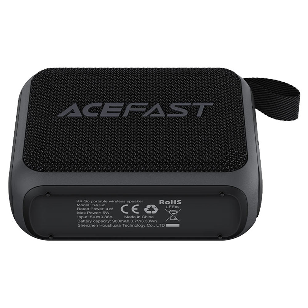 Acefast - Wireless Speaker Go (K4) - Bluetooth 5.4, Portable, 5W Full-range Speaker, Waterproof IPX7, Type-C, 900mAh - B