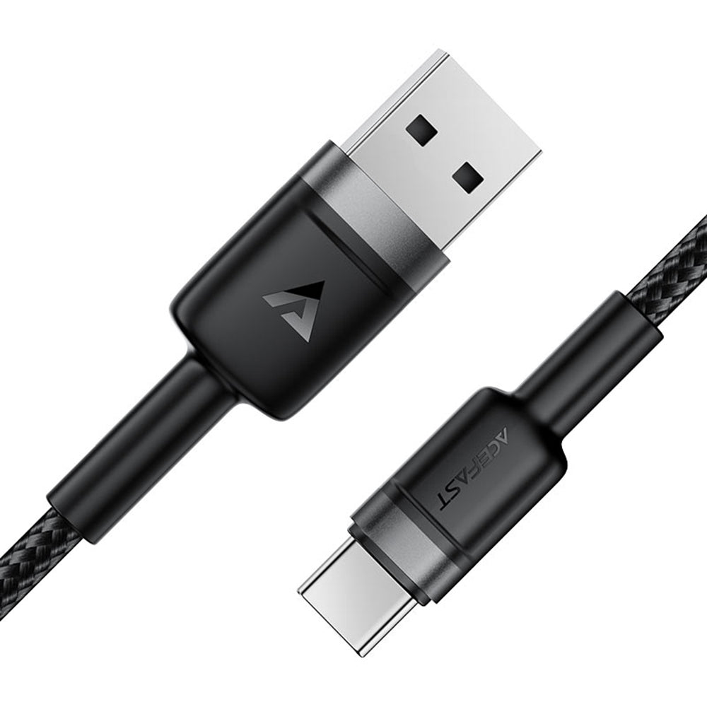 Acefast - Data Cable (C22-04) - Fast Charge, USB to Type-C, 3A, Bend-Resistant, Wide Compatibility, Nylon Braid, 1.2m - 