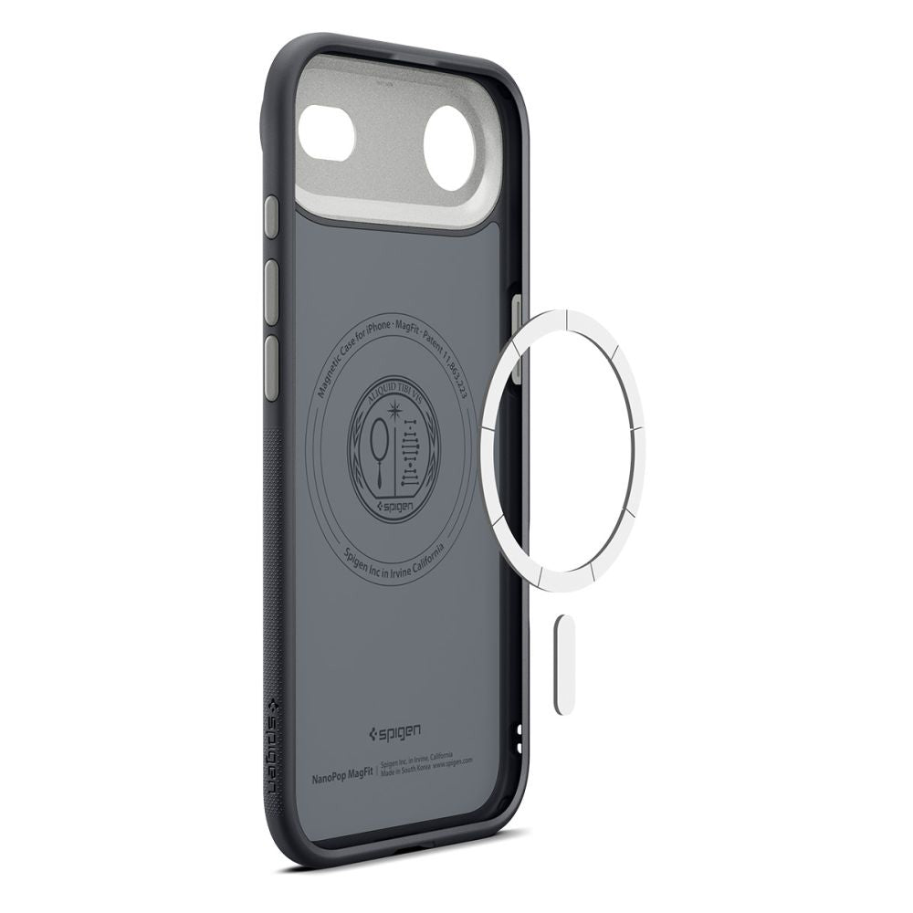Spigen Husa de protectie Spigen Caseology Nano Pop MagSafe (ACS10301) compatibil cu iPhone 17 Air, Negru Sesame – imagin