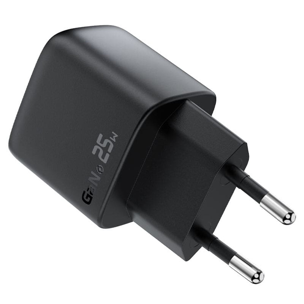 Acefast - Wall Charger (A114) - with Digital Display, Fast Charging, GaN, USB, Type-C, PD25W, 5V/3A - Black