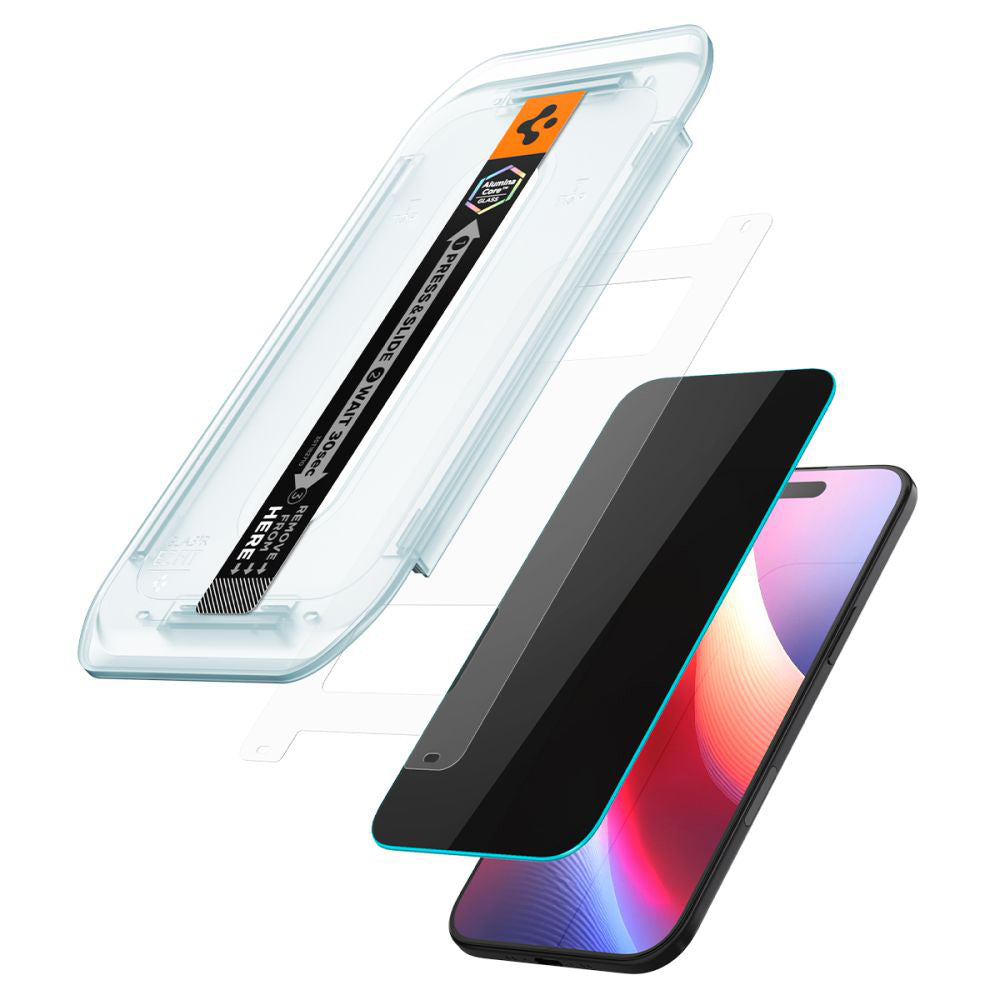 Spigen - (2 pack) Glas.tR EZ-FIT (AGL09862) - iPhone 17 Air - Privacy