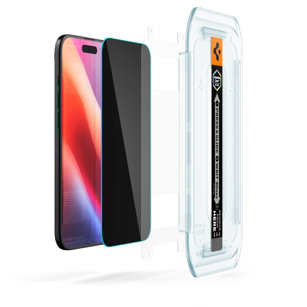 Spigen - (2 pack) Glas.tR EZ-FIT (AGL09862) - iPhone 17 Air - Privacy