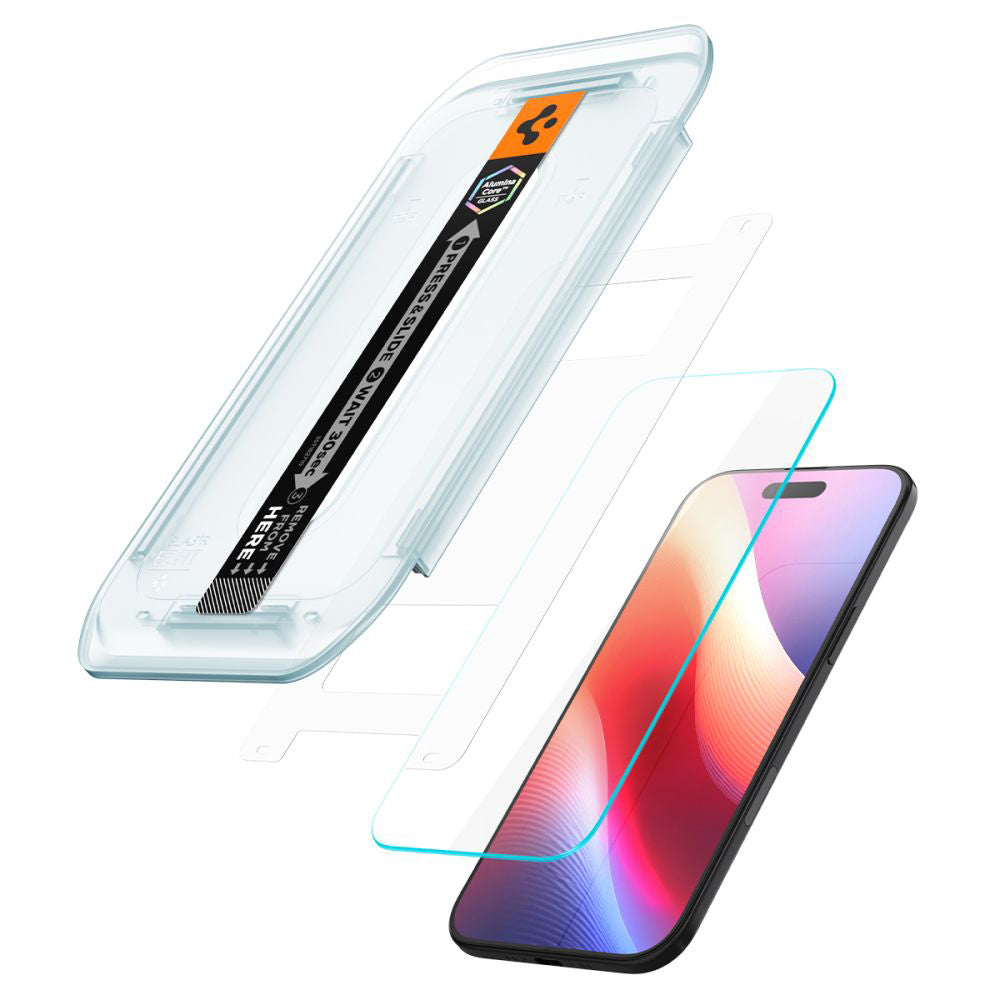 Spigen - (2 pack) Glas.tR EZ-FIT (AGL09861) - iPhone 17 Air - Clear