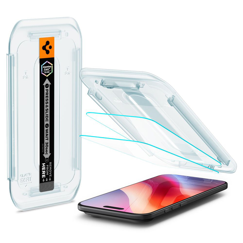 Spigen - (2 pack) Glas.tR EZ-FIT (AGL09861) - iPhone 17 Air - Clear