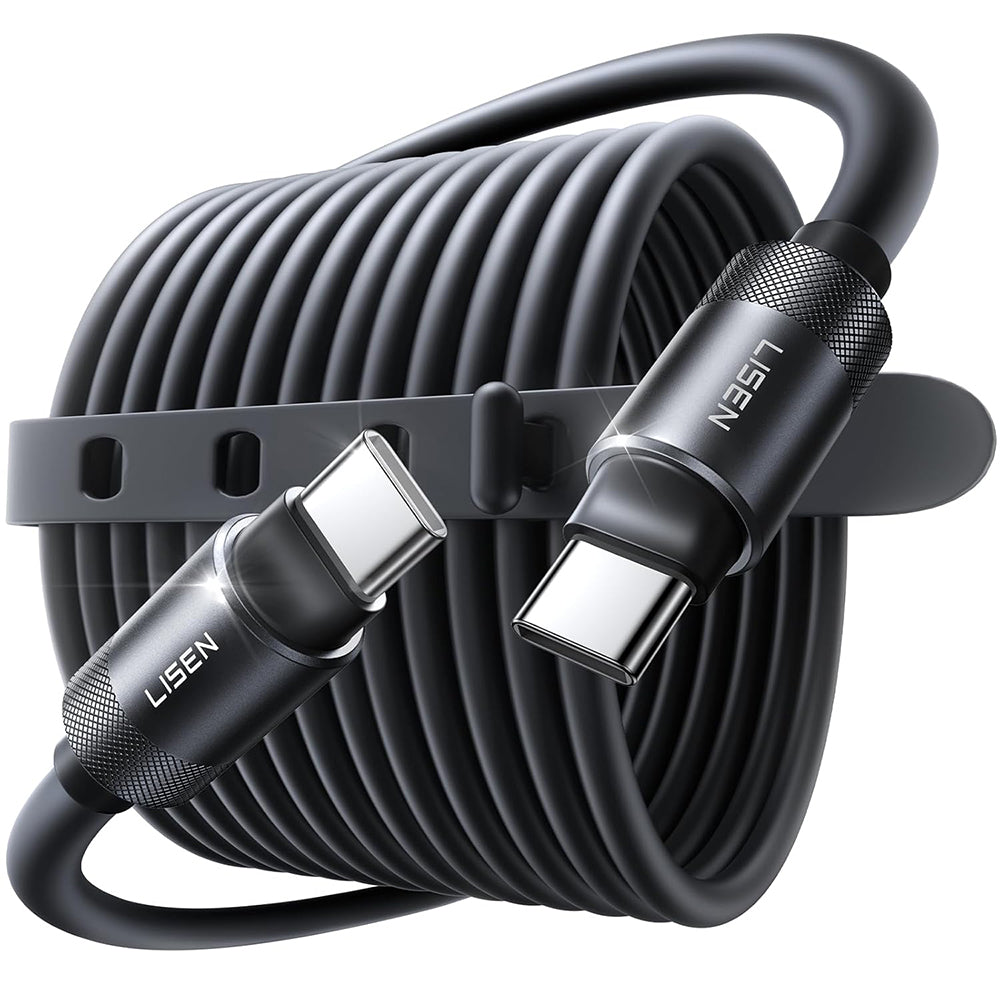 Lisen - Data Cable L115 (YL0125040001) - Type-C to Type-C, Fast Charging, 100W, 480Mbps, Aluminum Alloy, Silicone, 3m - 