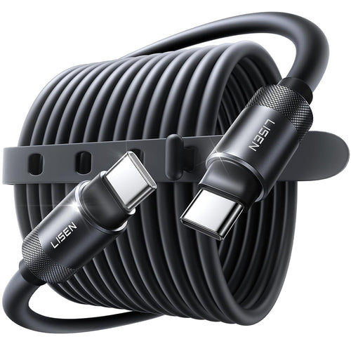 Lisen - Data Cable L115 (YL0125040001) - Type-C to Type-C, Fast Charging, 100W, 480Mbps, Aluminum Alloy, Silicone, 3m - 