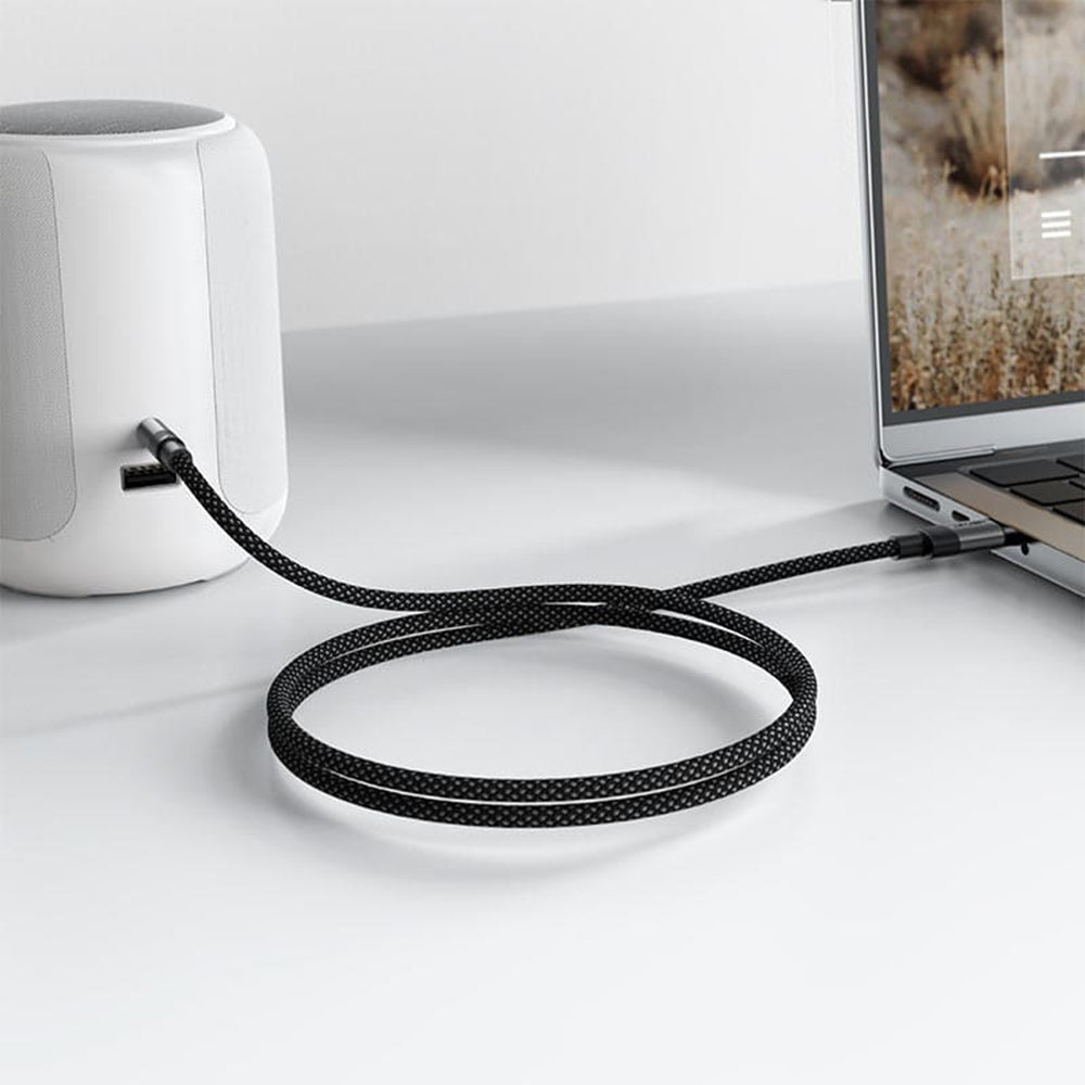 Acefast - Audio Cable (J11) - Mini Jack 3.5mm to Type-C, Aluminum + Nylon Braided, Hi-Fi Sound, Plug & Play, 1m - Black