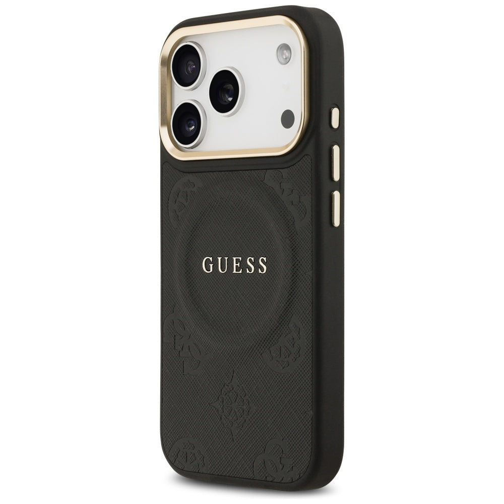 Guess - Peony Hot Stamp MagSafe (GUHMP17LPSAMSECK) - iPhone 17 Pro - Black