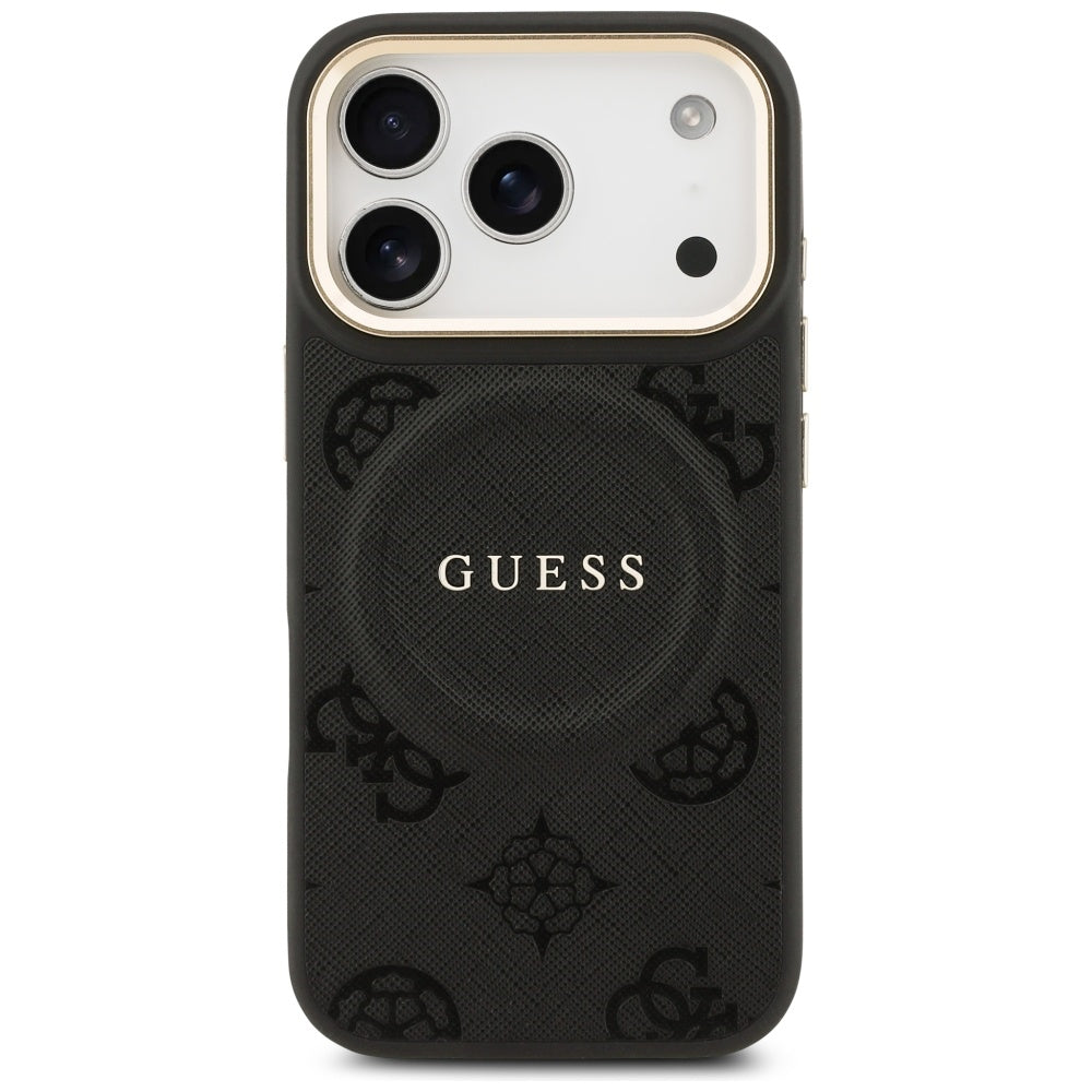 Guess - Peony Hot Stamp MagSafe (GUHMP17LPSAMSECK) - iPhone 17 Pro - Black