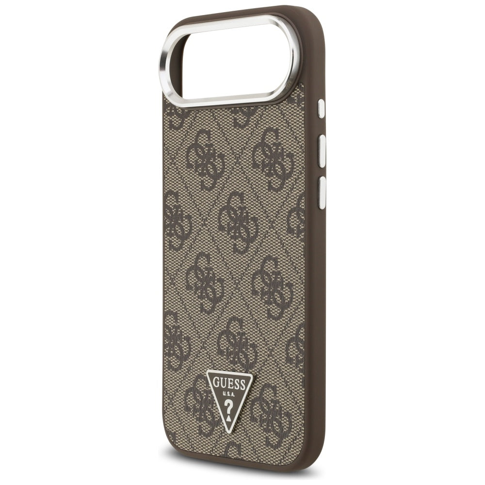 Husa pentru iPhone 17 Air - Guess Hardcase 4G Triangle Logo MagSafe (GUHMP17MP4TSRCMW) - Brown