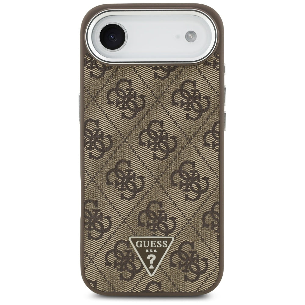 Husa pentru iPhone 17 Air - Guess Hardcase 4G Triangle Logo MagSafe (GUHMP17MP4TSRCMW) - Brown