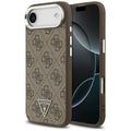 Husa pentru iPhone 17 Air - Guess Hardcase 4G Triangle Logo MagSafe (GUHMP17MP4TSRCMW) - Brown