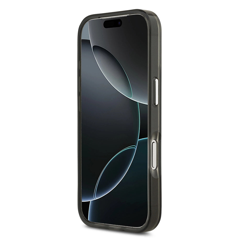 Husa pentru iPhone 17 Pro Max - Guess IML Gradient Triangle Logo MagSafe (GUHMP17XHGTMLCGK) - Black