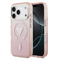 Husa pentru iPhone 17 Pro - Guess IML Gradient Triangle Logo MagSafe (GUHMP17LHGTMLCGP) - Pink