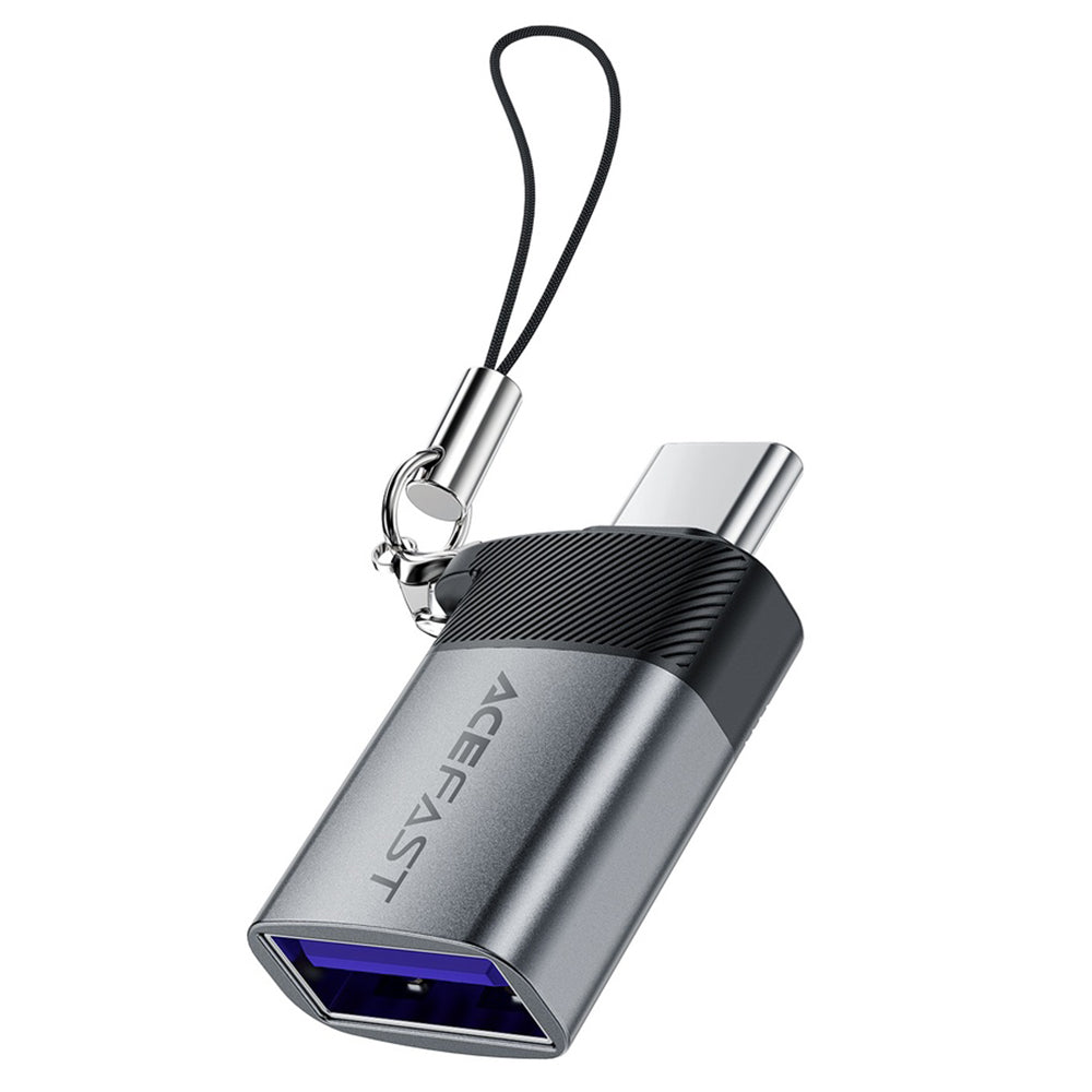 Acefast - Adapter (J7) - with OTG Function, USB to Type-C, 10Gbps Data Transmission, Fast Charging - Metal Gray
