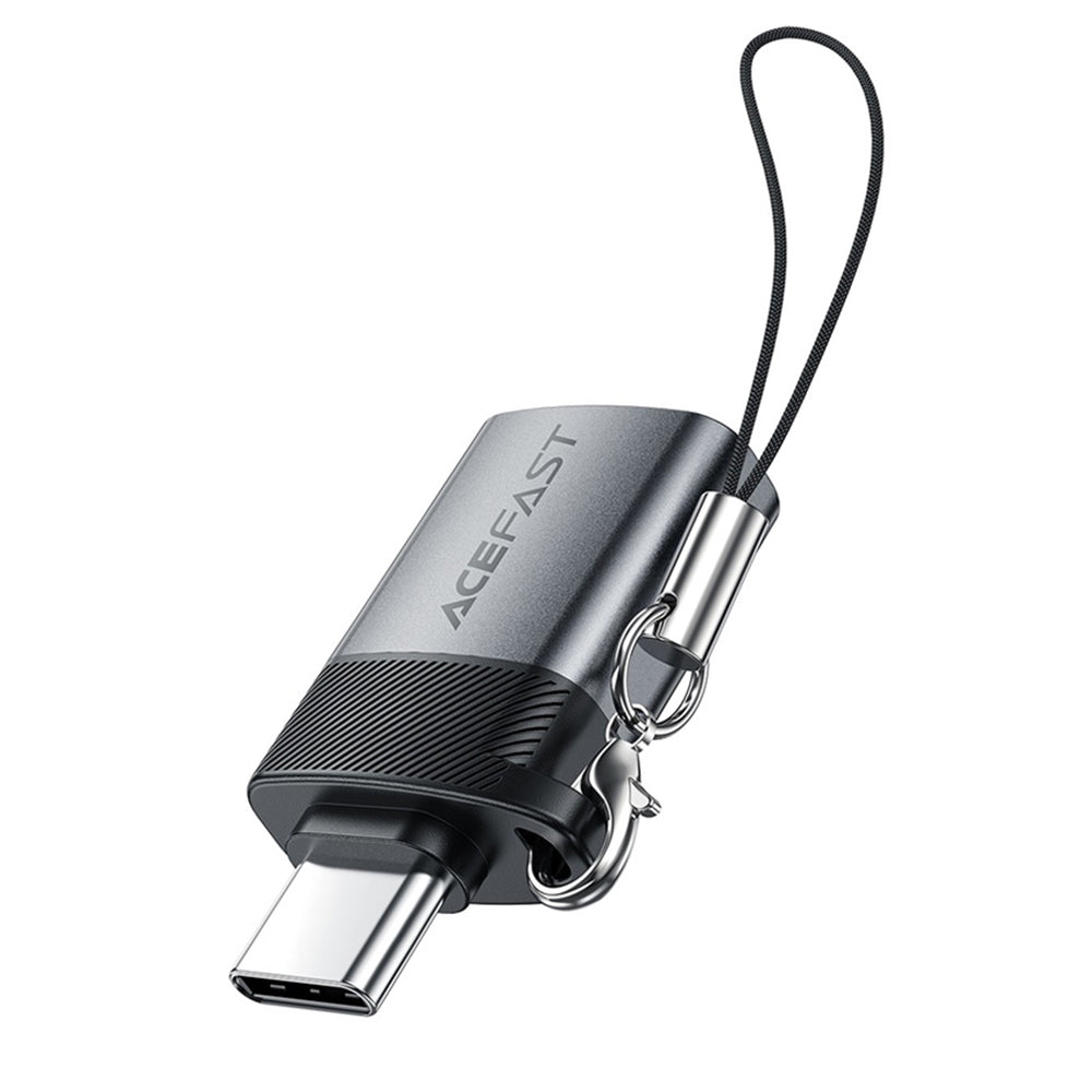 Acefast - Adapter (J7) - with OTG Function, USB to Type-C, 10Gbps Data Transmission, Fast Charging - Metal Gray