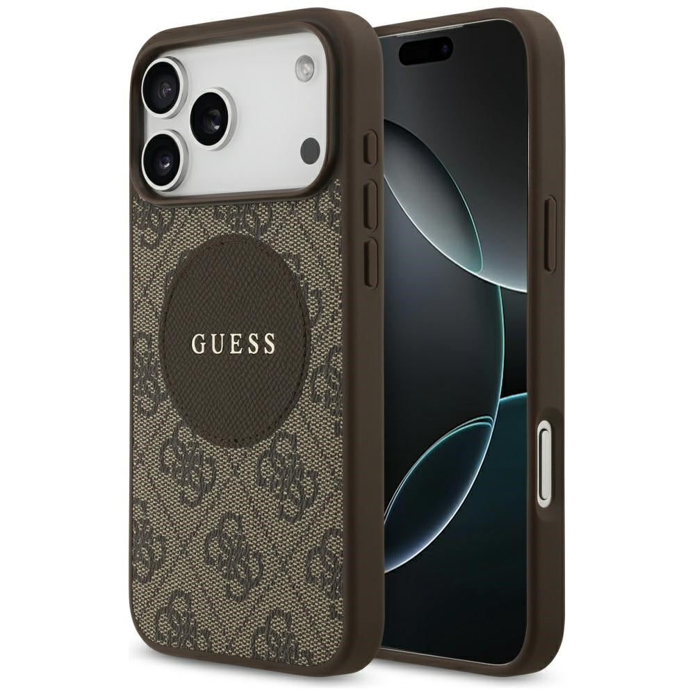 Guess - 4G Circle Classic Logo MagSafe (GUHMP17LP4PGRSGW) - iPhone 17 Pro - Brown
