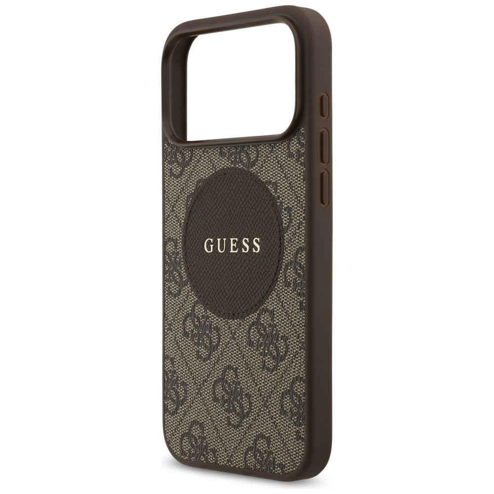 Guess - 4G Circle Classic Logo MagSafe (GUHMP17LP4PGRSGW) - iPhone 17 Pro - Brown